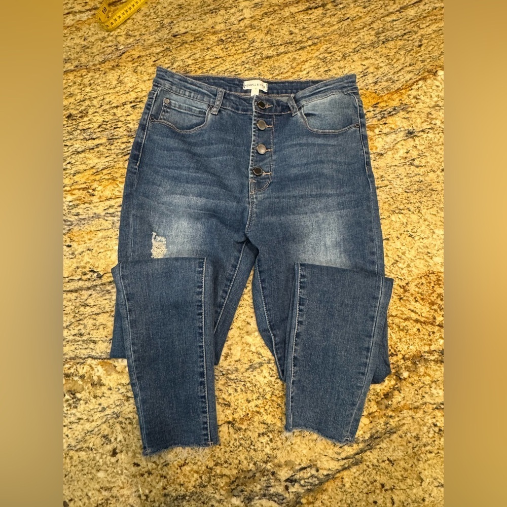 Kendall & Kylie Kontouring Jeans High Rise Skinny Juniors Size 11/12 Retail $128 - Picture 3 of 11